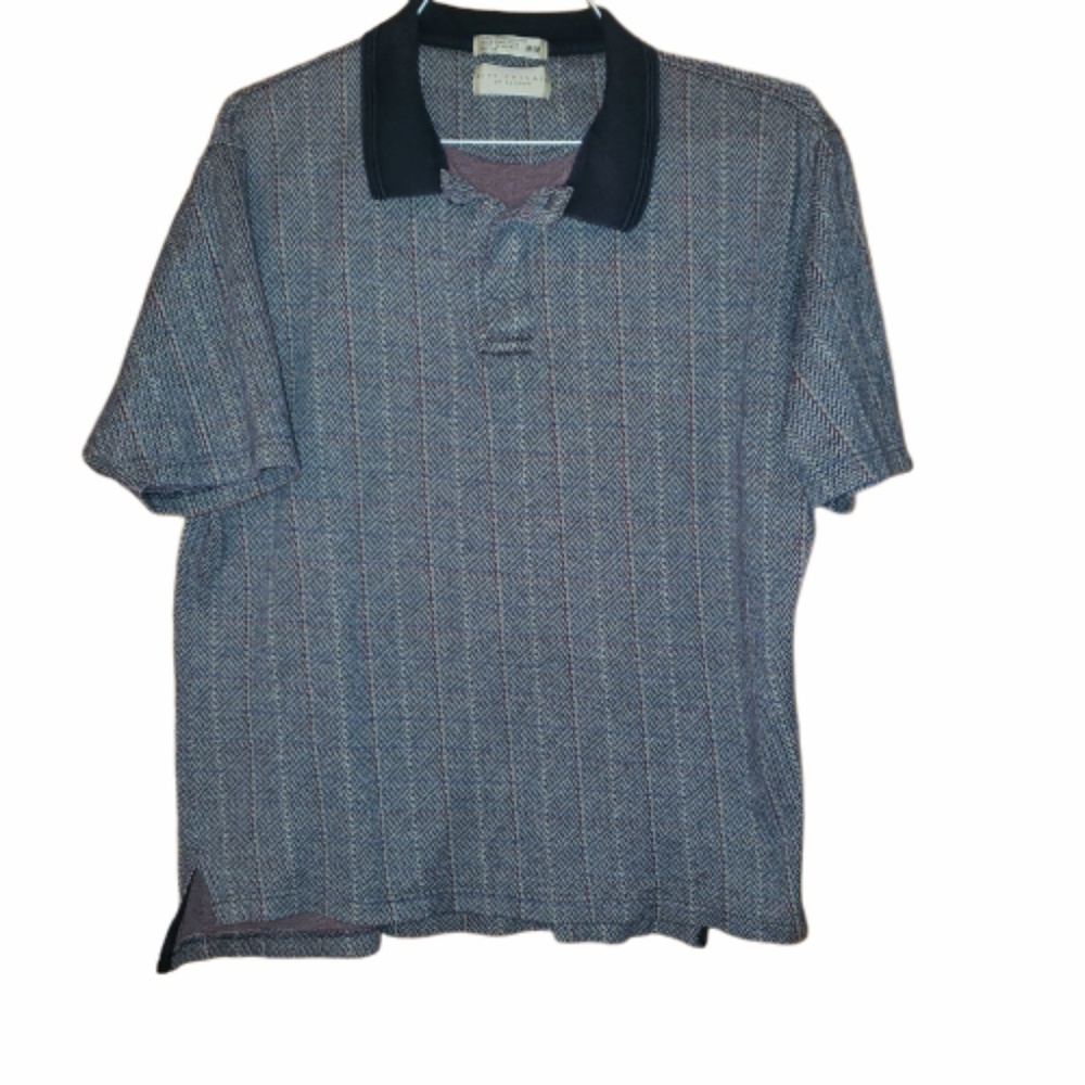 CIty Casuals by Haggar Blue Short Sleeve Polo